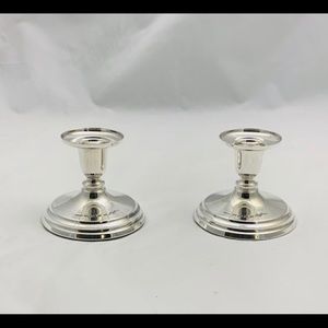 Pair Deco Candlesticks, Mema, Sweden Silver 830
